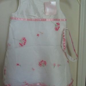 White & Pink Flower/Pageant/Special Occasion Dress